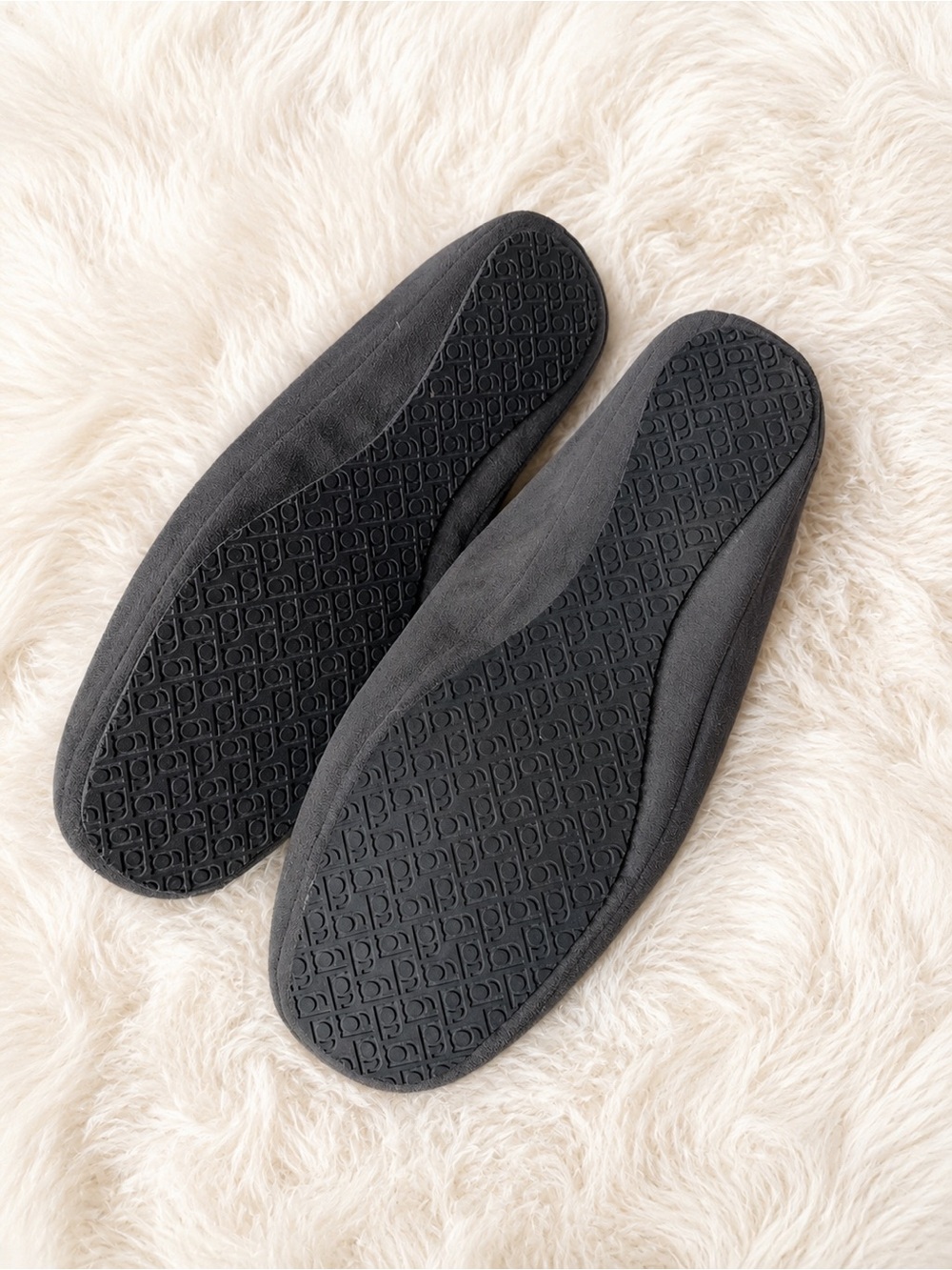 Patricia Green Boston Terrier Slip-On Dog Face Slippers Dark Gray — image 2 of 2